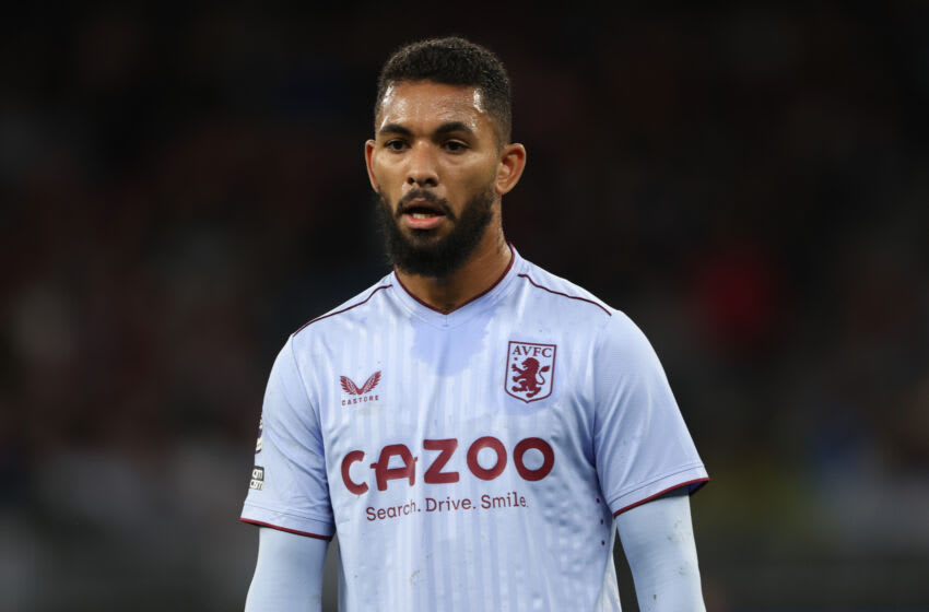 PERTH, AUSTRALIA - JULY 23: Douglas Luiz of Aston Villa during the Pre-Season Friendly match between Manchester United and Aston Villa at Optus Stadium on July 23, 2022 in Perth, Australia. (Photo by Matthew Ashton - AMA/Getty Images)