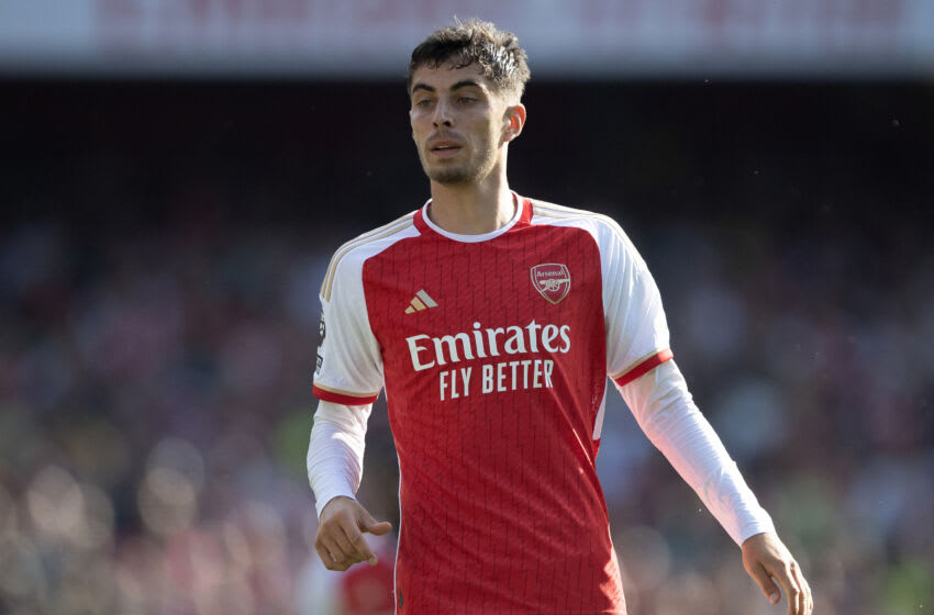 LONDON, ENGLAND - SEPTEMBER 03: Kai Havertz of Arsenal during the Premier League match between Arsenal FC and Manchester United at Emirates Stadium on September 03, 2023 in London, England. (Photo by Visionhaus/Getty Images)