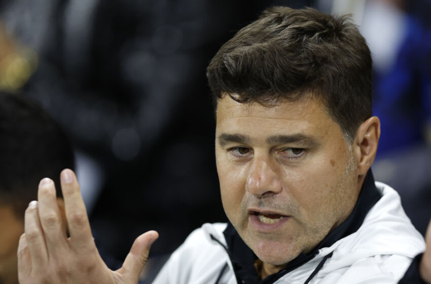 LONDON, ENGLAND - OCTOBER 2: Mauricio Pochettino, Manager of Chelsea during the Premier League match between Fulham FC and Chelsea FC at Craven Cottage on October 2, 2023 in London, England. (Photo by Nigel French/Sportsphoto/Allstar via Getty Images)